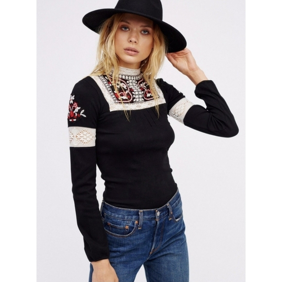 Free People Embroidered Top - Picture 1 of 7